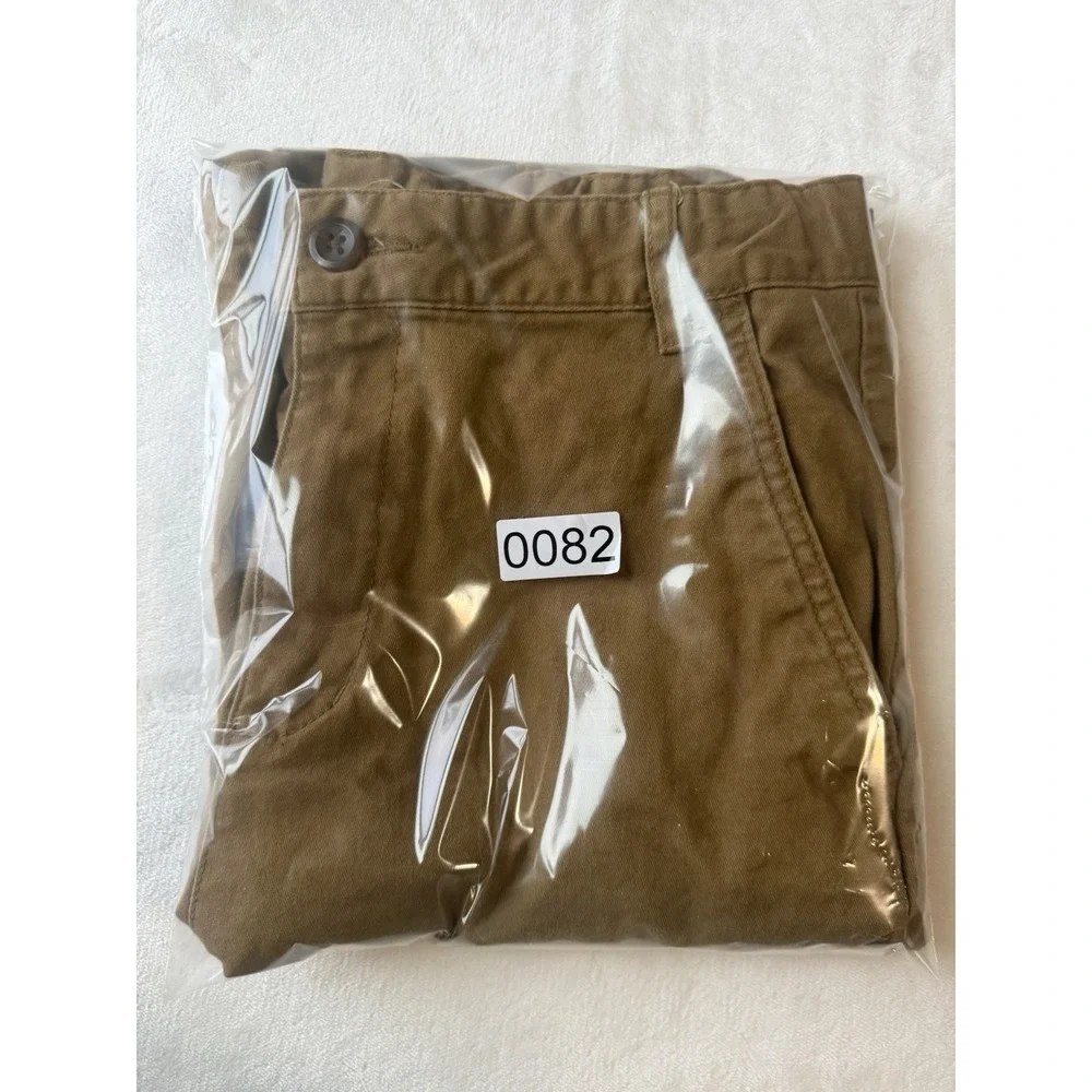 Old Navy Boys Brown Chino Shorts 18 Cotton Adjustable Waist Pockets